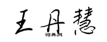 王正良王丹慧行书个性签名怎么写