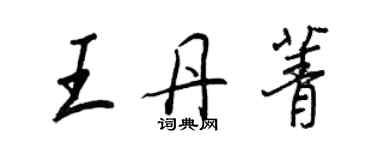 王正良王丹菁行书个性签名怎么写