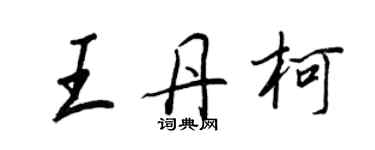 王正良王丹柯行书个性签名怎么写