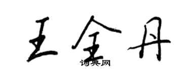 王正良王全丹行书个性签名怎么写