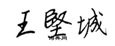 王正良王坚城行书个性签名怎么写