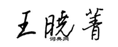 王正良王晓菁行书个性签名怎么写