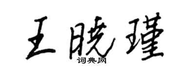 王正良王晓瑾行书个性签名怎么写