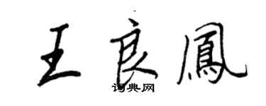 王正良王良凤行书个性签名怎么写