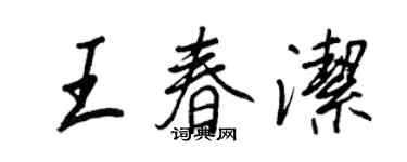 王正良王春洁行书个性签名怎么写