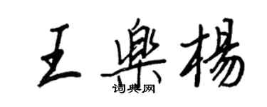 王正良王乐杨行书个性签名怎么写