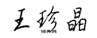 王正良王珍晶行书个性签名怎么写