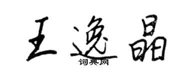 王正良王逸晶行书个性签名怎么写