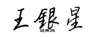 王正良王银星行书个性签名怎么写