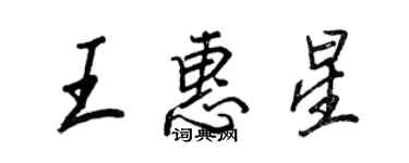 王正良王惠星行书个性签名怎么写