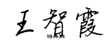 王正良王智霞行书个性签名怎么写