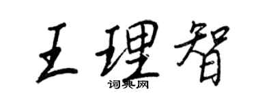王正良王理智行书个性签名怎么写