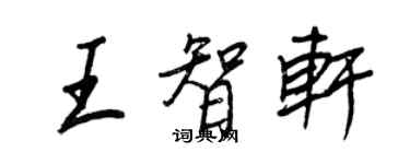 王正良王智轩行书个性签名怎么写
