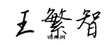 王正良王繁智行书个性签名怎么写