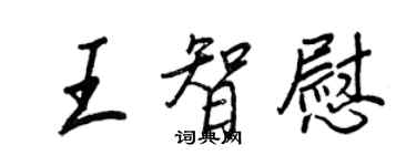 王正良王智慰行书个性签名怎么写