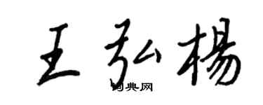 王正良王弘杨行书个性签名怎么写