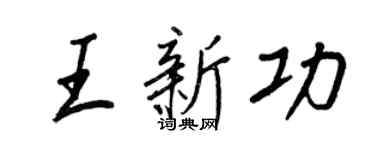王正良王新功行书个性签名怎么写