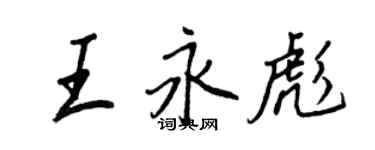 王正良王永彪行书个性签名怎么写