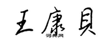 王正良王康贝行书个性签名怎么写