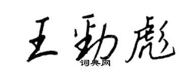 王正良王劲彪行书个性签名怎么写