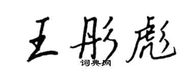 王正良王彤彪行书个性签名怎么写