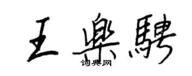 王正良王乐骋行书个性签名怎么写