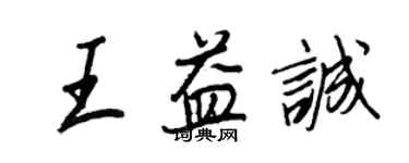 王正良王益诚行书个性签名怎么写