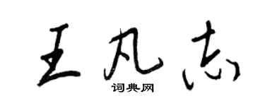 王正良王凡志行书个性签名怎么写