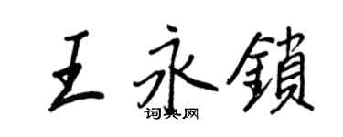王正良王永锁行书个性签名怎么写