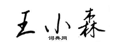 王正良王小森行书个性签名怎么写