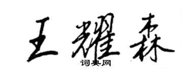 王正良王耀森行书个性签名怎么写