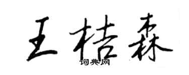 王正良王桔森行书个性签名怎么写