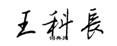 王正良王科长行书个性签名怎么写