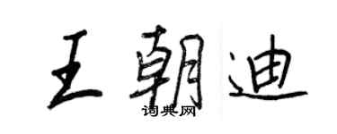 王正良王朝迪行书个性签名怎么写