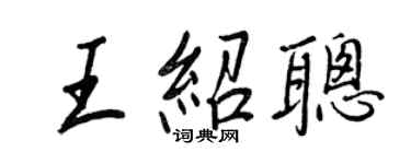 王正良王绍聪行书个性签名怎么写