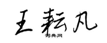 王正良王耘凡行书个性签名怎么写