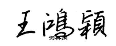 王正良王鸿颖行书个性签名怎么写