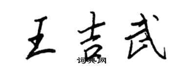 王正良王吉武行书个性签名怎么写