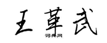 王正良王革武行书个性签名怎么写