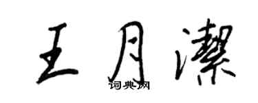 王正良王月洁行书个性签名怎么写