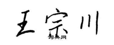 王正良王宗川行书个性签名怎么写