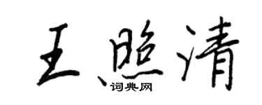 王正良王照清行书个性签名怎么写