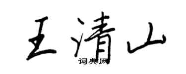 王正良王清山行书个性签名怎么写