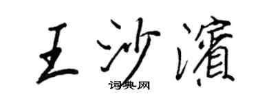 王正良王沙滨行书个性签名怎么写
