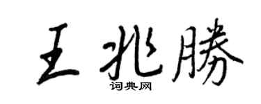 王正良王兆胜行书个性签名怎么写
