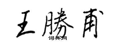 王正良王胜甫行书个性签名怎么写