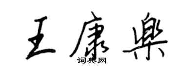 王正良王康乐行书个性签名怎么写