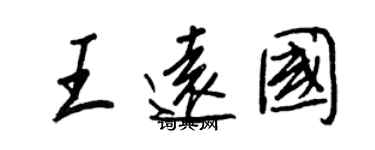 王正良王远国行书个性签名怎么写