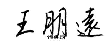 王正良王朋远行书个性签名怎么写