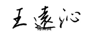 王正良王远沁行书个性签名怎么写